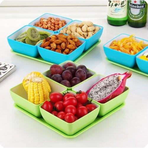 Fashion Multicellular Classification Snack Tray Plastic Candy Box Dried Fruit Plate
