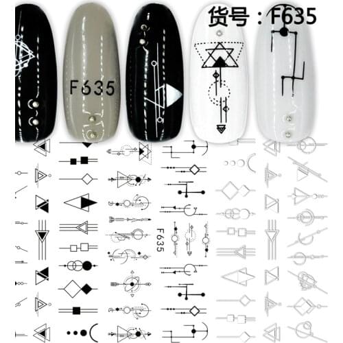 Foil For Nails Set Nail Art Kit Geometric Nail Stick Nail Foil Nail Stickers For Manicure Manicure Sliders Nail Accesoires