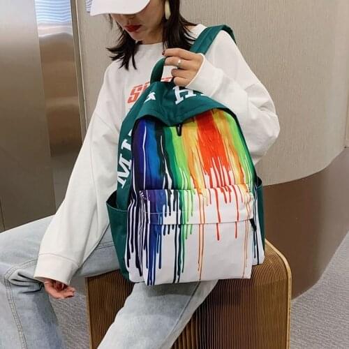 New Black Backpack Graffiti Bag for School Girls/Boys 2021 Ins Hot Children Scribble Backpack For Junior High Student Book Bags