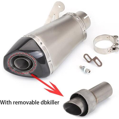 New Motorcycle Motorbike Carbon Fiber 65mm 60mm Exhaust Pipe Silencer With Dbkiller For S1000rr 2014-2016