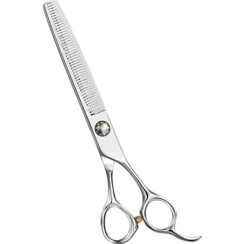 7 Inch Japanese Stainless Steel 440C Professional Pets Barber Hair Cutting Thinning Scissors For Grooming