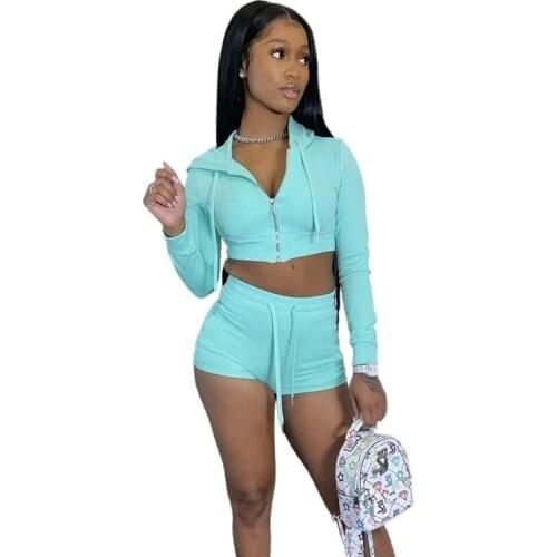 Casual Two Piece Set Women Club Outfits Zipper Hooded and Bodycon Pants Female Tracksuit Ladies Matching Sets 2021