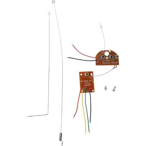 2CH RC Remote Control 27MHz Circuit PCB Transmitter and Receiver Board Radio System with Antenna Set for Car Truck Toy