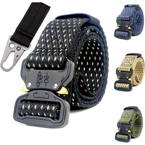 Tactical Belt Military Nylon Belt Metal Buckle Men Jeans Belt Quality Army Waist Strap Fashion Designer Belt Automatic Ceintures