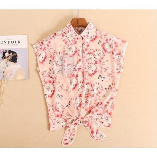 Detachable Fake False Collar White Blouse Women 2021 Long Sleeve Oversized Green Shirt Female Spring Pocket Official Tops