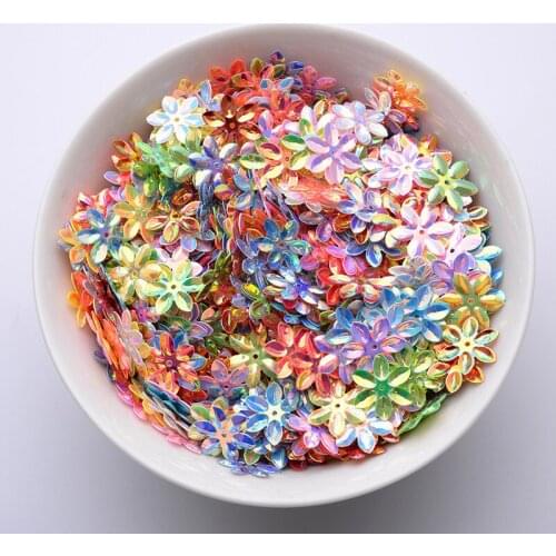 Mix Colors Cute flowers PVC Loose Sequins Paillette Sewing Craft For Wedding Decoration Garment Dress Shoe Caps DIY Accessory