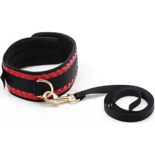 Smspade red PU 100% exquisite workmanship bondage slave neck collar erotic sex toys for female male sex wholesale online