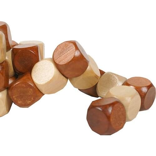 Chinese Traditional Educational Kongming Lock Wooden Brain Teaser Puzzle Toy