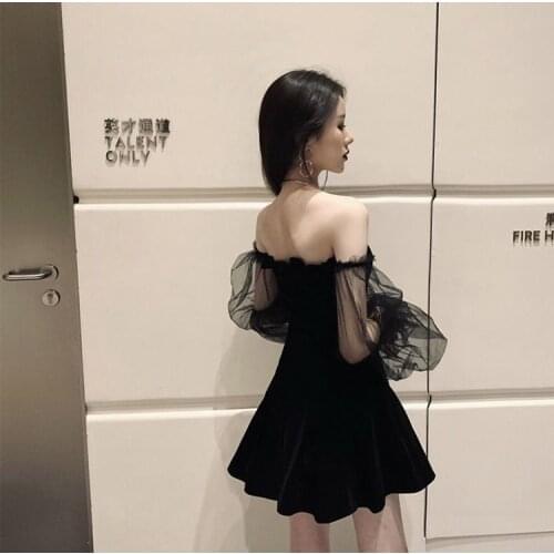 Women Dress Vintage Gothic Dresses Aesthetic Transpanent Strap Pleated Woman Dress Chic Punk New Goth Dark Dress for women