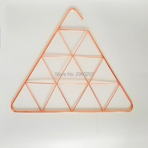 10pcs Metal Triangular Photo Grid Frame Wall Photos Grids Postcards Mesh Frame Home DIY Decoration Iron Storage Rack Holder