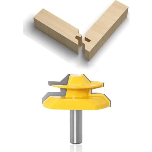 12mm Shank Lock Miter 45 Degree Glue Joint Router Bit Woodworking Milling Cutter