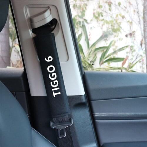 2pcs/lot For TIGGO 6 Car Interior Accessories Protection Seat Belt Seat Belt Pad Auto Seatbelt ShoulderCover Car Styling Case