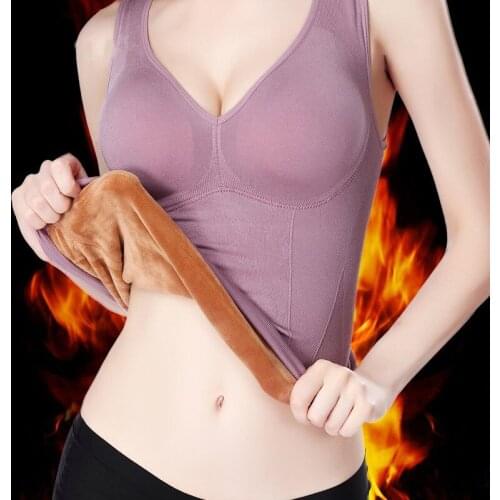 Women 2021 Autumn Winter Fashion Thick Warm Vest Tops Female Plus Size Bottoming Vest Tops Ladies V-neck Slim Vest Tops D457