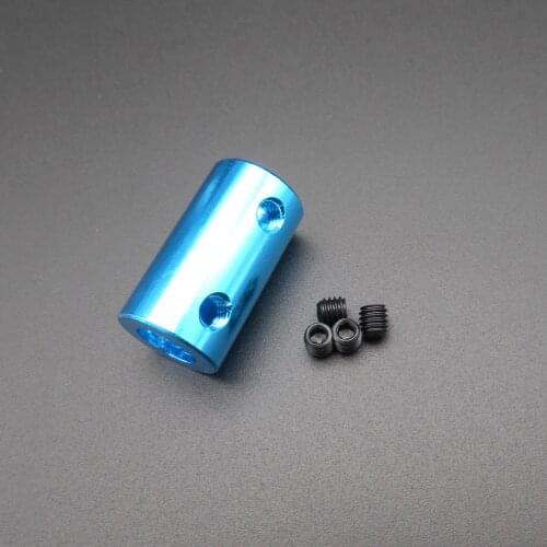5PCS X Aluminum Flexible Shaft Coupling Rigid Coupler Motor Connector 8MM TO 10MM 8MM-10MM 8-10MM Water Blue + 1Pc Wrench *FD556