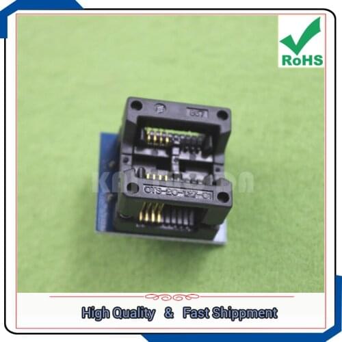 Free Shipping 2pcs SOIC8 wide body 8 feet 25 series IC test stand adapter adapter docking station SOP8 switch DIPC1B2