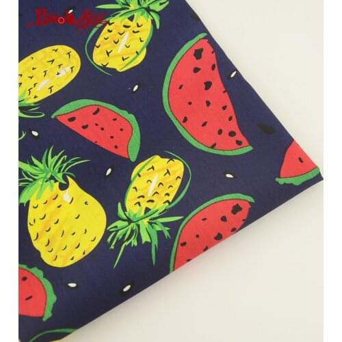 Booksew 100% Cotton Poplin Fabric Fruit Design Home Textile High-Density Sewing DIY For Dress Craft Shirt Scrapbooking Clothing
