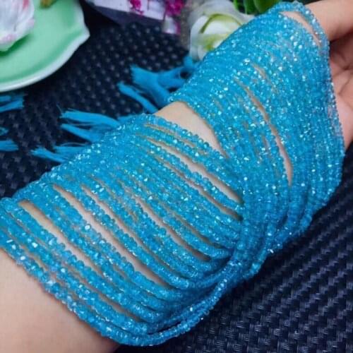 ICNWAY 2*4mm natural gemstone apatite moonstone roundel faceted loose beads DIY bracelet necklace making jewelry 15inch