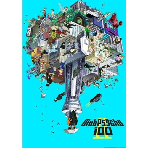 Hot Japan Anime Mob Psycho 100 Saiko Hyaku Art Film Print Silk Poster Home Wall Decor 24x36inch