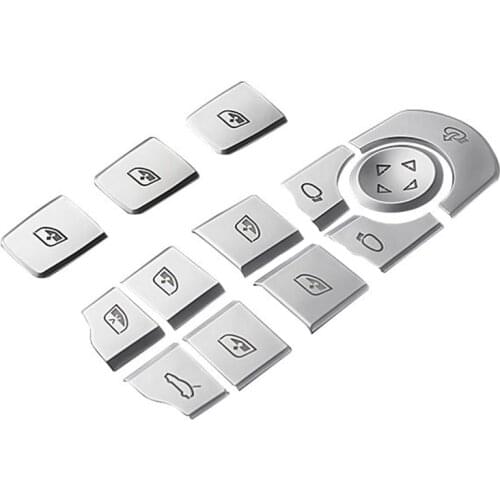 Car Window Lifter Buttons Sequins Decoration Trim Chrome Interior Cover for Porsche- Panamera Cayenne Macan Accessory