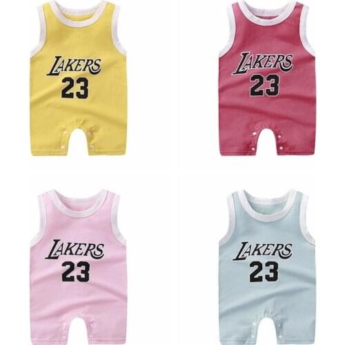Newborn Baby Jumpsuits Summer Toddler Kids Boys Girls Sleeveless Vest Sports Romper For Infant Casual Crawl Costume