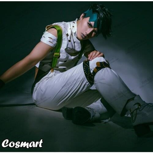 Anime JOJOS BIZARRE ADVENTURE Rohan Kishibe White Suit Uniform Cosplay Costume Halloween Outfit For Women Men New 2020