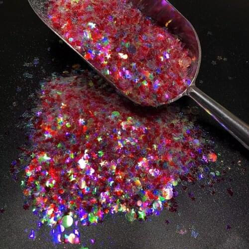 Holographic Nail Sequin, Mixed Paillettes for Acrylic Gel PolishTips, Nail Sparkle Glitter Sheets Nail Art Craft Decoration