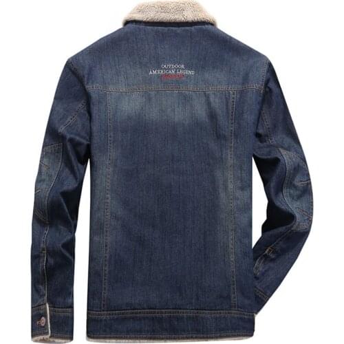 Men Winter Thick Warm Cotton Jacket Brand Casual Loose Single Breasted Denim Tops Coats Plus Size 5XL Vintage Tactical Jacket