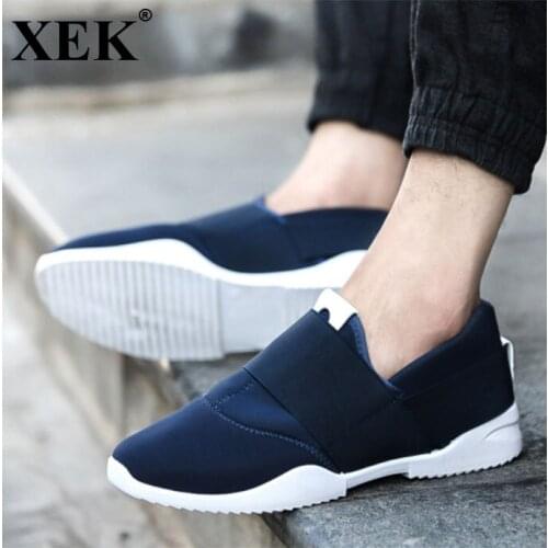 XEK men Casual loafers Breathable Summer Flat Shoes men Slip on Casual Shoes New Zapatillas Flats Shoes ZLL76