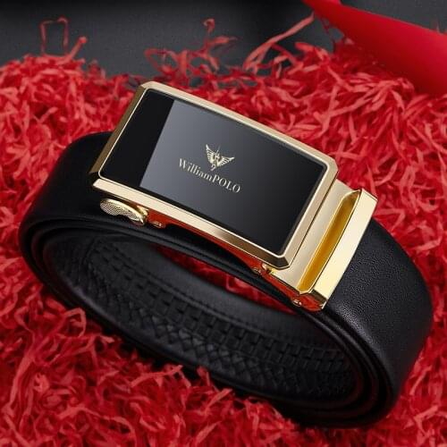 Mens Belt Luxury Brand Automatic Buckle Genuine Leather Harness Designer Belt Gold Male Business Casual Male Trouser Belt 2021