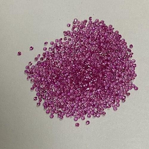 1.9mm 2.2mm Natural Pink Sapphire Thailand 100% Original Round Brilliant Cut Gemstone Price