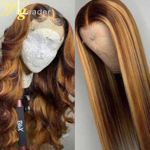Wigleader Remy Human Hair 13x6 Deep Parting Wavy Lace Front Wigs Preplucked 150% Lace Frontal Wigs Straight Lace Wigs