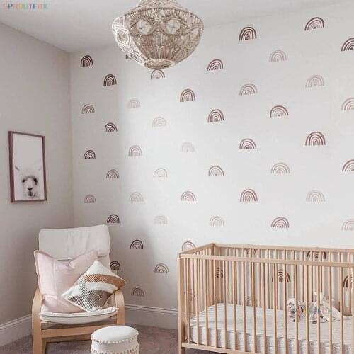 Rainbow Wall Stickers For Kids Rooms Nordic Bohemia Style Decorative Sticker Children Wall Stickers Decoration Room Kids Girls