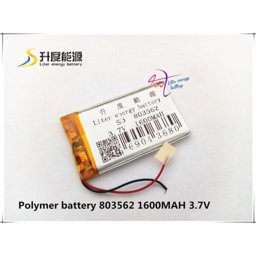 SD 3.7V watch phone battery 803562 1600mAh lithium polymer battery