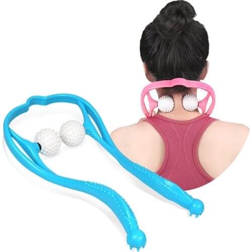 Pressure Point Therapy Neck Massage Tool Pressure Relieve Hand Roller Massage Neck Shoulder Dual Trigger Point Self Massager