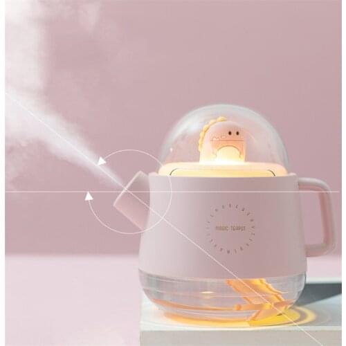 Cute Teapot Air Humidifier 360ml Mist Colorful Night Light USB Ultrasonic Aroma Diffuser Mist Birthday Gift Christmas Gift
