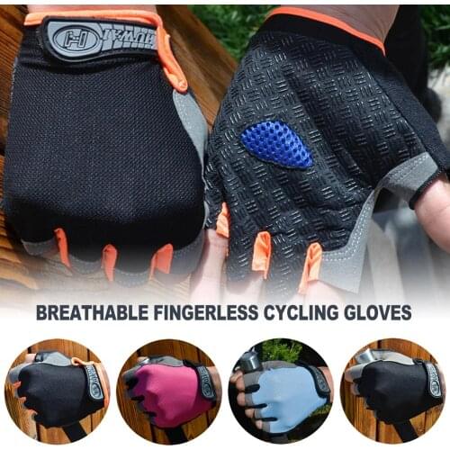Cycling Gloves Bicycle Gloves Bike Gloves Anti Slip Shock Breathable Half Finger Short Sports Gloves Accessories for Men Women