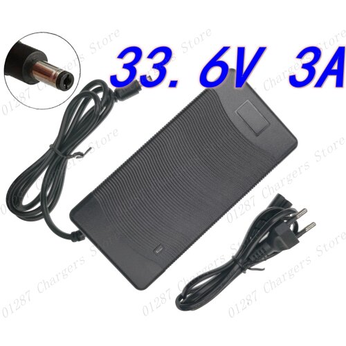 33.6V 3A 100-240V polymer lithium battery charger DC 5.5MM*2.1MM Portable Charger EU/AU/US/UK Plug For Electric Bike