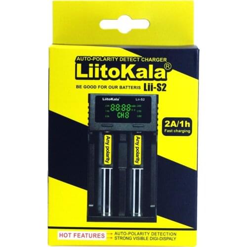 Liitokala Lii-S2 LCD 3.7v 18650 18350 18500 16340 21700 20700B 20700 10440 14500 26650 1.2v AA AAA NiMH lithium battery charger