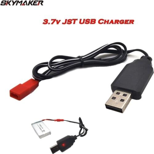 Lipo Battery Charger 3.7v JST USB Charger For JJRC H68 Drone Helicopter Airplane Boat Truck Battery Parts RC Car Accessories