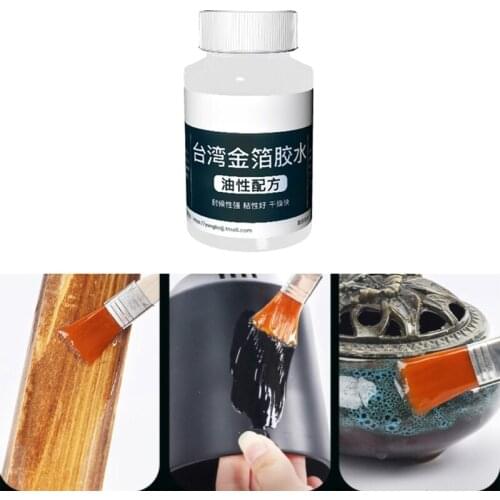 100g Gilding Glue Gold Leaf Foil Oil-based Glue for Metal Foil Sheets Arts B36C