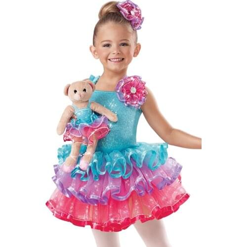 2018 New Kids Toddler Ballet Leotard Tutu Dance Dress Girls Professional GymnasticsWedding/ Birthday Party Dress B-2430