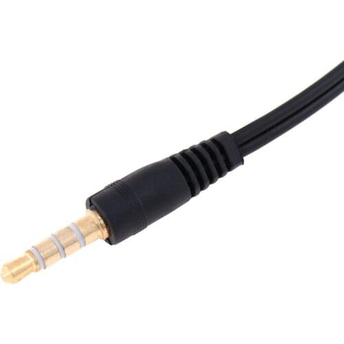 3.5mm Audio Stereo Plug Male to 2 Female adapter Cable y Spliter Connector microphone and headphone