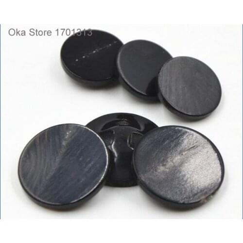3pc high quality 15mm or 20mm Real horn shank buttons black natural horn buttons for men or womens suit cloth coat