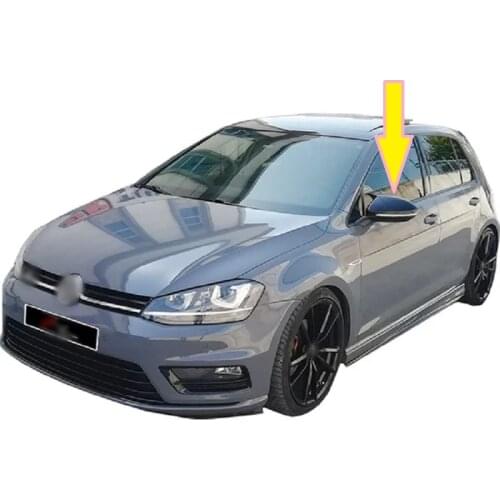 Bat Mirror Cover For VW Golf 7 7.5 Piano Glossy Black Side Rear View Cap Case High Quality ABS Plastic 2PCS Car Accessories