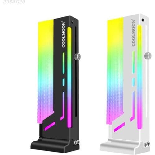 Coolmoon LED GPU Holder Graphics Card Bracket RGB Vertical Graphic Card Holder