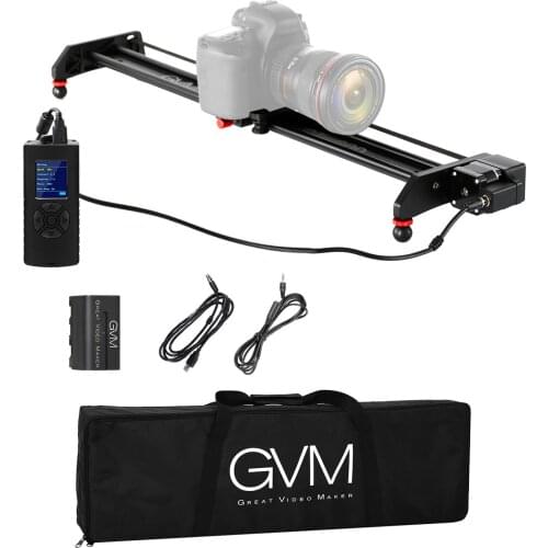 GVM GT-60D 60cm/ 23.6inch Motorized Camera Slider Video Rail Track Dolly Aluminum Alloy with Remote Control Rechargeable Battery