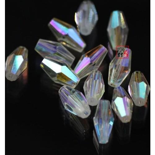 100 pieces exquisite 3x6/4x8/6x12mm Austrian Long Bicone crystal beads for Jewelry marking DIY necklace&Bracelet