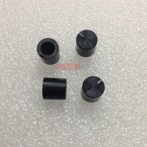 10pcs black Cylindrical Audio Audio Switch Knob Cap / Mixer Mixer Effect Potentiometer Knob Cap / Diameter 9.8*10mm
