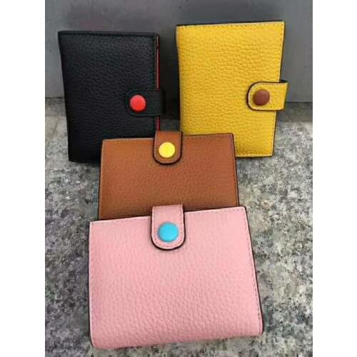 Fashion Genuine Leather Wallets Women Wallet Short Small Rfid Card Holder Wallets Ladies Red Coin Purse Portfel Damski