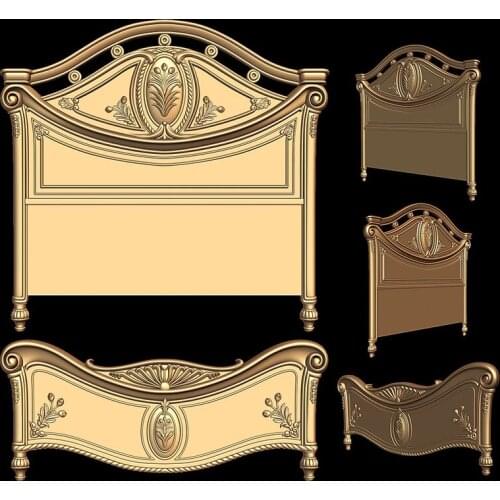 3d STL Model Bed for CNC Router 3D Printer Artcam Aspire Bas Relief in STL file 3D furniture bed CNC files